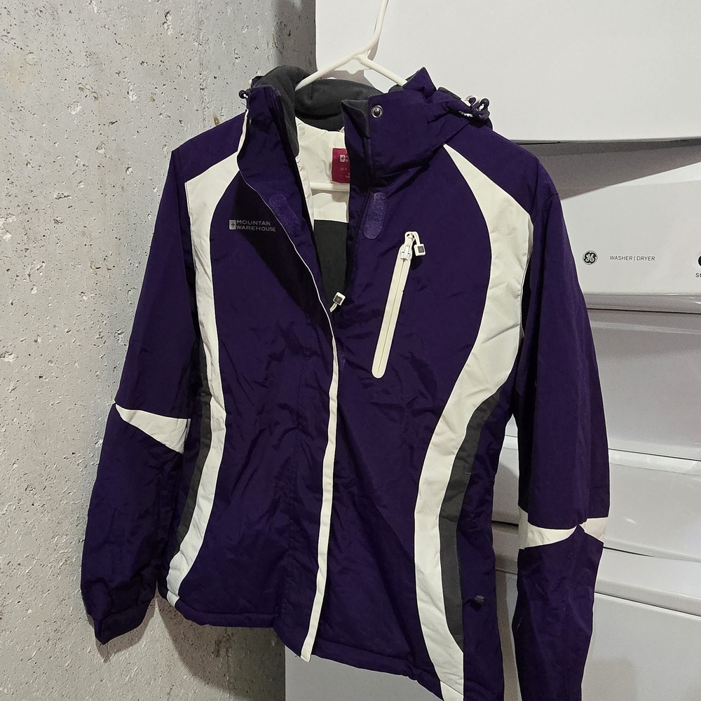Women's Purple and White Ski Jacket